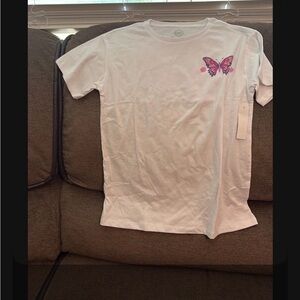NWT girls t shirt sz 10/12 butterfly 1500